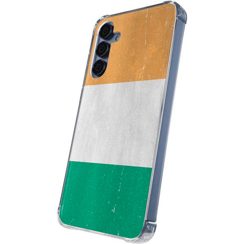Ivory Coast Flag Distressed Galaxy A35 5G Clear Case